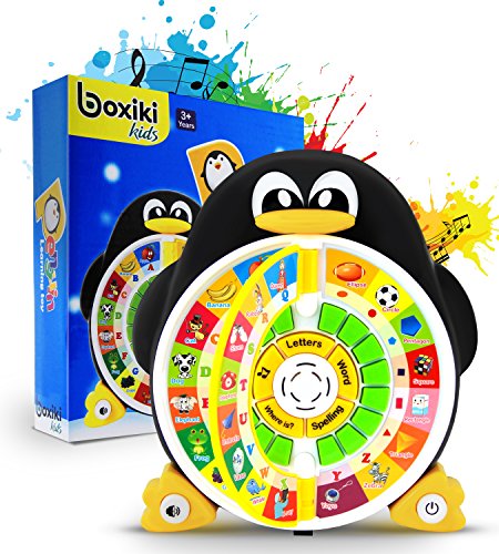 Boxiki kids Poder Educativo de pingüinos de Juguete para el Aprendizaje de ABC en inglés Juegos de Mejora Core Pre-Kindergarten - El ABC, Las Palabras, la ortografía, Las Formas, Las Canciones