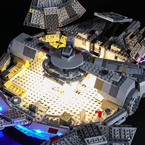 BRIKSMAX Kit de Iluminación Led para Lego Star Wars Halcón Milenario,Compatible con Ladrillos de Construcción Lego Modelo 75257, Juego de Legos no Incluido
