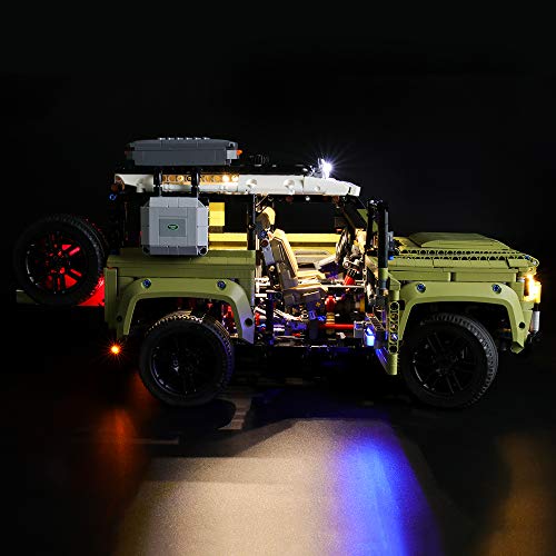 BRIKSMAX Kit de Iluminación Led para Lego Technic Land Rover Defender,Compatible con Ladrillos de Construcción Lego Modelo 42110, Juego de Legos no Incluido