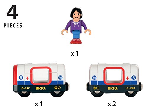 BRIO 33867 Metro con luz y sonido, BRIO Trenes-Vagones-Vehículos, Edad Recomendada 3+
