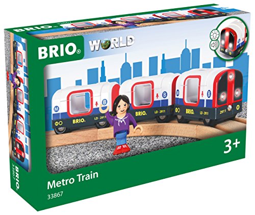 BRIO 33867 Metro con luz y sonido, BRIO Trenes-Vagones-Vehículos, Edad Recomendada 3+