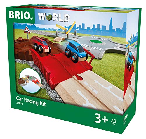 BRIO World Car Racing Kit para niños a Partir de 3 años, Compatible con Todos los Juegos de Tren BRIO