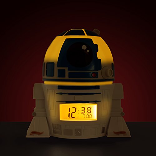 BulbBotz Despertador Infantil R2D2, Blanco, 8.89x12.7x13.97 cm, 2021401
