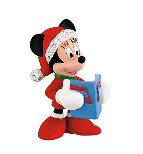 Bullyland 15074 – Juego de Figuras de Walt Disney Mickey y Minnie en el Disfraz de Navidad, Figuras pintadas a Mano, sin PVC, Gran Regalo para niños y niñas para Jugar con fantasía