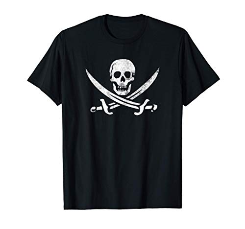 Calico Jack Sword Pirate Flag Jolly Roger Pirata Graphic Camiseta