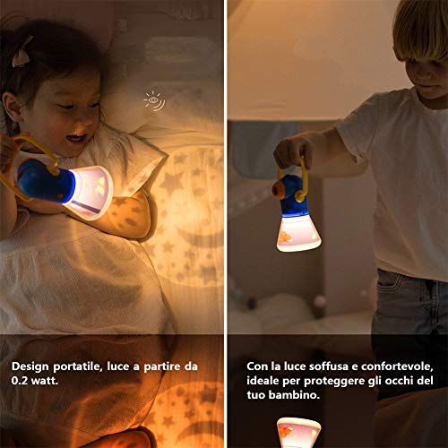 Calistouk Lámpara de proyección proyector de Historia multifunción niños educación temprana Cielo Estrellado luz de sueño Juguete Luminoso