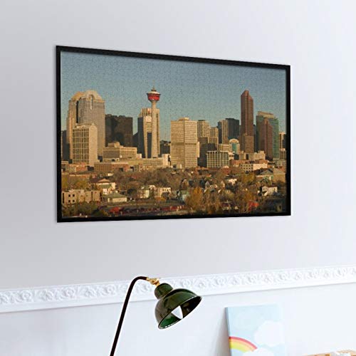 Canada, Alberta, Calgary: City Skyline from Puzzles for Adults, 1000 Piece Kids Jigsaw Puzzles Game Toys Gift for Children Boys and Girls, 20" x 30"