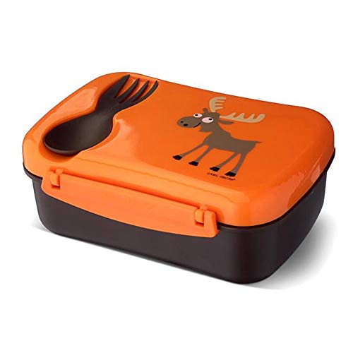 Carl Oscar Nice Box Kids - Caja de Almuerzo Bento Box. con una Placa de Hielo, el Contenido durará Varias Horas Fresco, 17 cm x 12.5 cm x 6.3 cm en Color Naranja.