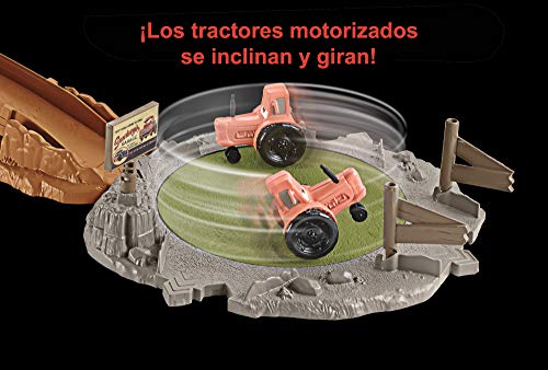 Cars Pista tractores chiflados, pista de coches de juguete (Mattel FLG70)