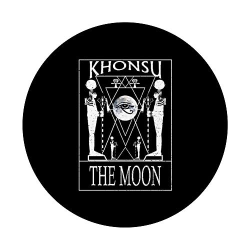 Carta del tarot egipcio dios de la luna Khonsu gráfico PopSockets Agarre y Soporte para Teléfonos y Tabletas