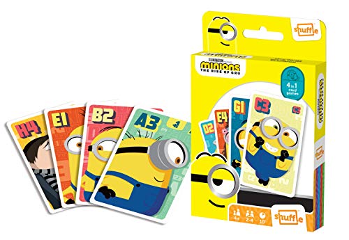 Cartamundi Juego de Cartas Shuffle Fun Minions 2 - Baraja de Cartas con 4 Juegos de Snap, Familias, Parejas y Juego de Acción