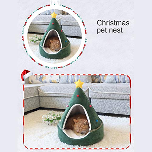 Casas Cueva para Gatos, Cueva para Mascotas de Navidad, Forma de árbol Creativa, casa para Gatos, Nido para Mascotas para Gatos, Gatitos, Tienda para Mascotas