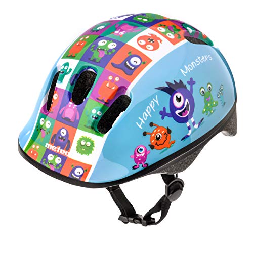 Casco Bicicleta Bebe Helmet Bici Ciclismo para Niño - Cascos para Infantil Bici Helmet para Patinete Ciclismo Montaña BMX Carretera Skate Patines monopatines (S 48-52 cm, Happy Monsters)