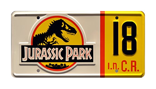 Celebrity Machines Jurassic Park | Jeep #18 | Metal Stamped License Plate