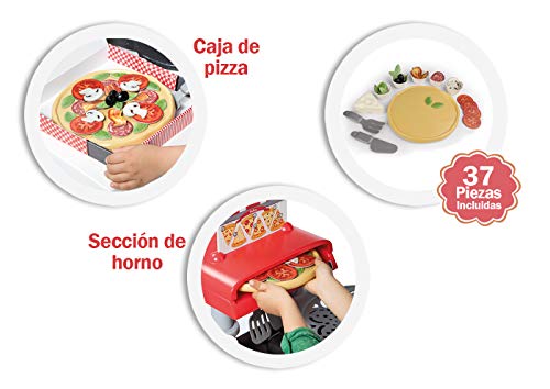 Chicos - Pequeño Chef Pizzeria de Juguete con 37 Accesorios Incluidos, a Partir de 3 Años, Medidas - 50 x 32 x 40 cm (Fábrica de Juguetes 83006)