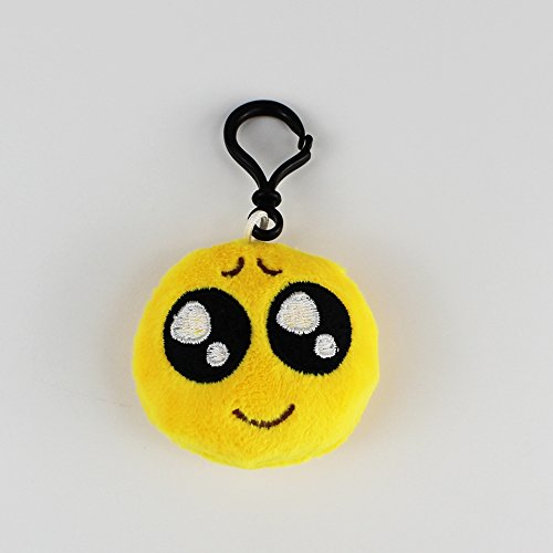 CHSYOO 45pcs Mini Emoji Key Chain Diámetro 5cm Smileys Plush Pillow Style Bag Colgante, Regalo para el cumpleaños Fiesta de los niños Baby Shower Garden Party