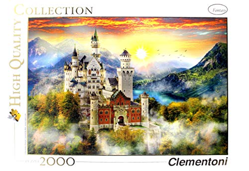 Clementoni- Collection: Neuschwanstein Los Pingüinos De Madagascar Puzzle, 2000 Piezas, Multicolor (32559)