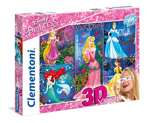 Clementoni- Disney Princess Los Pingüinos De Madagascar Puzzle 3D, 104 Piezas, Multicolor (20609)