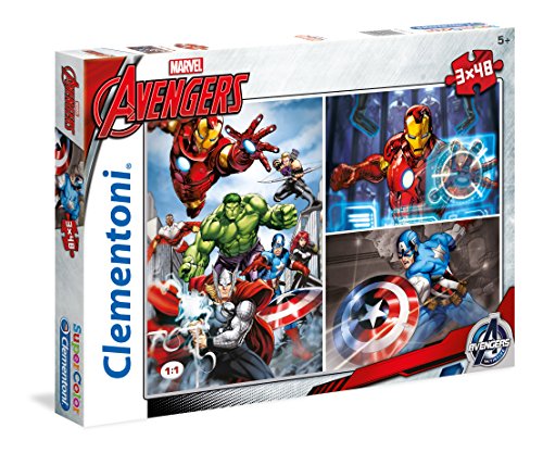 Clementoni - Puzzle 3 x 48, Avengers (252039)