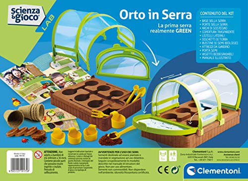 Clementoni - Science & Play Lab-L'Orto in Serra-Play for Future-Made in Italy-Orto Botánico-Juego científico (versión en Italiano), 7 años +, 19175