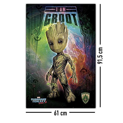 Close Up Póster Marvel Guardians of The Galaxy Vol. 2 - I Am Groot [Kid] (61cm x 91,5cm)