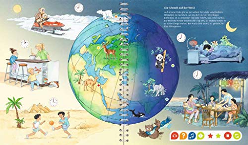 Collectix Ravensburger tiptoi libro – Mi juego de aventuras de aprendizaje con reloj y tiempo + niños letras ABC 4 – 6 años