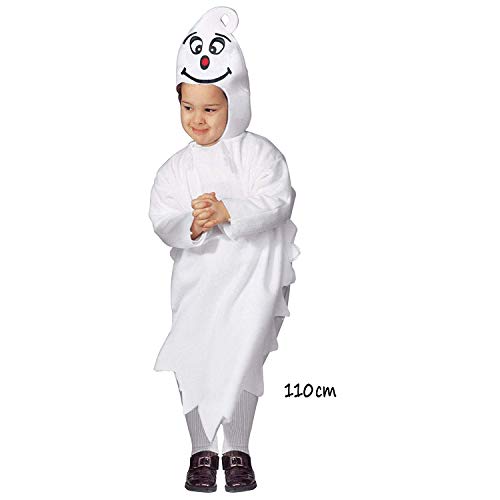 com-four® Disfraz de Fantasma para niños - Disfraz de Halloween Fantasma con Capucha - Disfraz de Fantasma para niños y niñas, 110 cm (110cm)