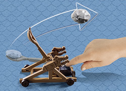 Cómo entrenar a tu dragón-Gobber con Catapulta Playset de figuras de juguete, color marrón, 24,8 x 9,2 x 18,7 cm Playmobil 9245 , color/modelo surtido