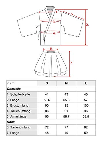 CoolChange Kimono de Dragon Ball para Mujer con diseño de Son Goku, Chaqueta y Falda, Talla: L