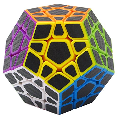 Coolzon Megaminx Puzzle Cube Cubo Magico con Pegatina de Fibra de Carbono Velocidad
