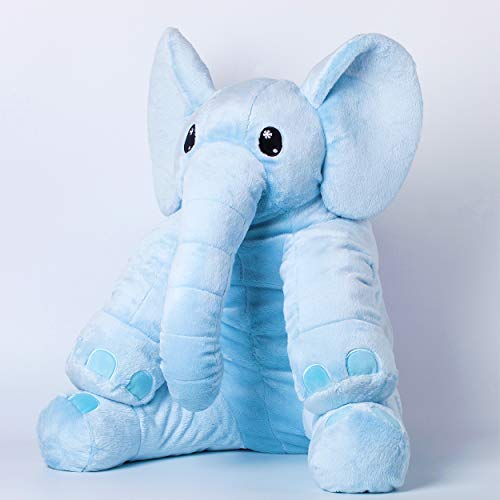 corimori® - Elefante Nio, Peluche Grande XXL para niños pequeños, Esponjoso y Suave, Calidad de Peluche Suave, 60 cm, Azul