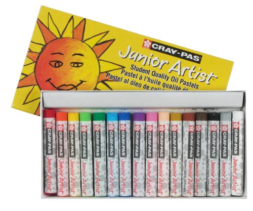 Cray Pas Junior - Lote de 12 pasteles de aceite, colores surtidos, colores variados, 16 Color Set