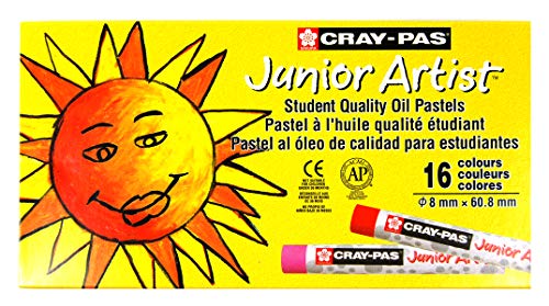 Cray Pas Junior - Lote de 12 pasteles de aceite, colores surtidos, colores variados, 16 Color Set