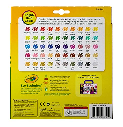 Crayola 50 lápices de colores, proyectos artísticos y colorear