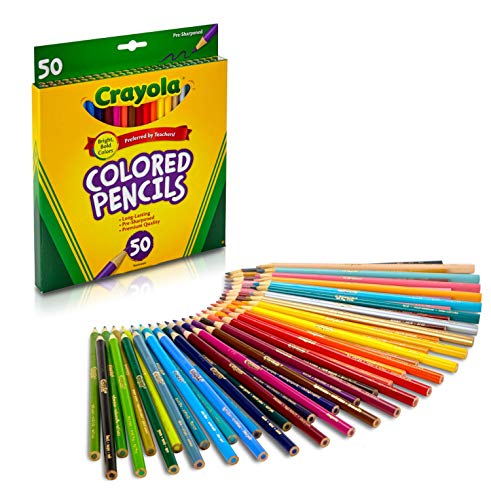 Crayola 50 lápices de colores, proyectos artísticos y colorear