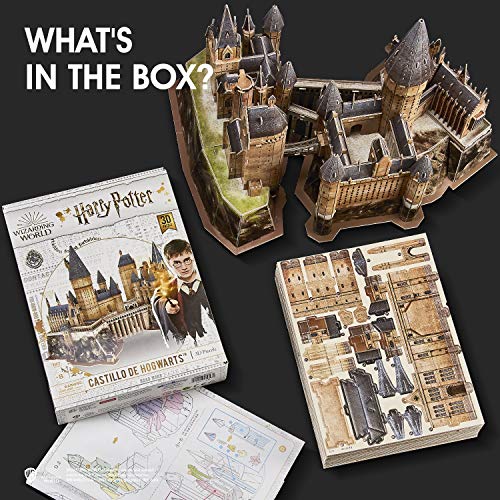 CubicFun Puzzle 3D Harry Potter Hogwarts Castillo Escuela de Brujería y Hechicería Kits de Construcción Modelo, DIY Juguetes 3D Rompecabezas Regalos para Adultos y Niños, 197 Piezas