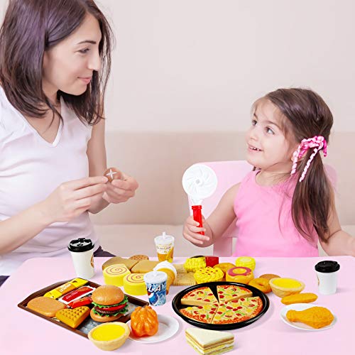 Czemo Juguetes de Comida Alimentos de Juguete para niños burguer Pizza Juguete Adecuado para niños y niñas Mayores de Tres años.