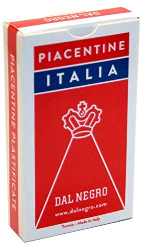 Dal Negro 10070 – Juego de Cartas regionales de Italia de Piacentine, Estuche Rojo