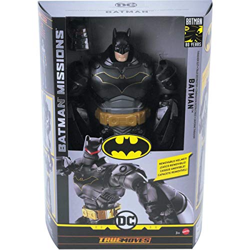 Dc Batman Missions Figura de Acción Batman con Armadura y Máscara de Quita y Pon de 30 cm (Mattel GCK65)