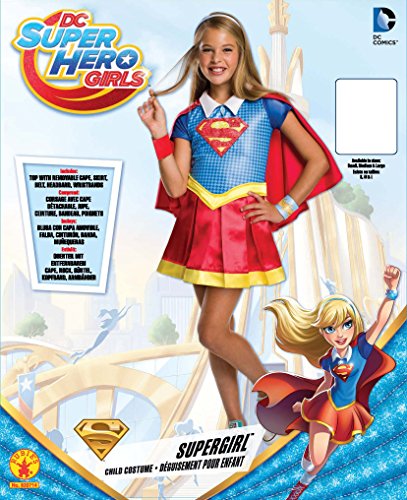 DC Comics - Disfraz de Supergirl licencia oficial para niña, infantil talla 5-6 años (Rubie's 620714-M)