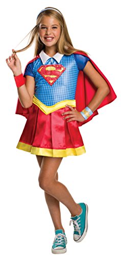 DC Comics - Disfraz de Supergirl licencia oficial para niña, infantil talla 5-6 años (Rubie's 620714-M)