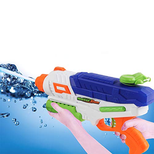 deAO Pistolas de Agua Conjunto de 2 Diseños con Tanque de Reserva Integrado Actividades Infantiles de Verano y Juegos al Exterior para Niños y Niñas