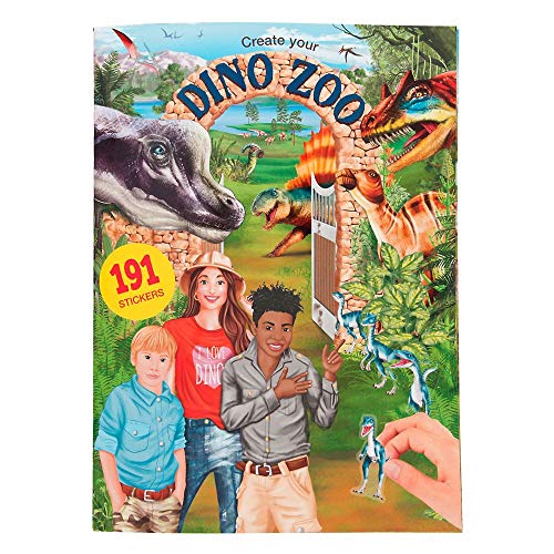Depesche- Libro para Colorear Create Your Zoo, Dino World, Aprox. 30 x 22 x 0,5 cm. (11400)