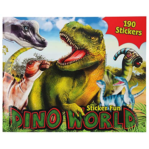 Depesche- Libro para Colorear Dino World con Hojas de Pegatinas, Aprox. 30 x 24 x 0,5 cm. (11160)