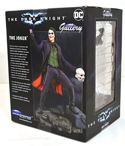 Diamond DC Comics Estatua de Diamond Select del personaje Joker de la película Dark Knihgt - Estatua DC Gallery Joker