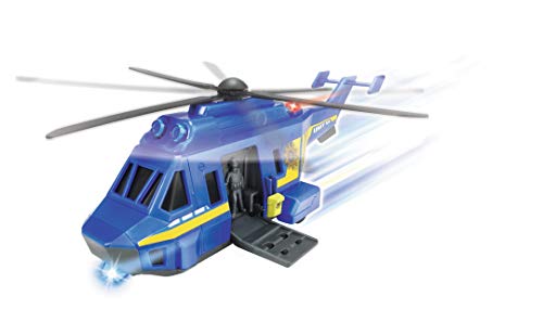Dickie Toys Special Forces-Helicóptero de policía con Funciones (Escala 1:24), Color Azul (203714009)