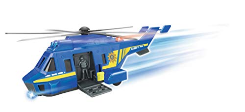 Dickie Toys Special Forces-Helicóptero de policía con Funciones (Escala 1:24), Color Azul (203714009)