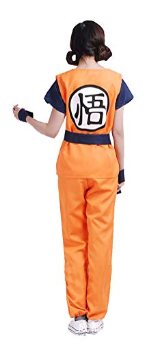 Disfraz Cosplay Dragonball Son Goku Gohan Dragon Ball Super Sayan Logo"GO" Arancione L (165/170 cm altura)