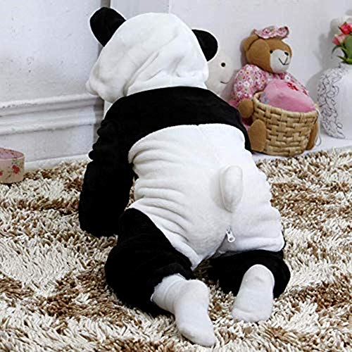 Disfraz de felpa suave - forro polar - mono - mono de panda - disfraces para niños - carnaval - niña - niño pequeño - 1 año - cosplay - 6/12 meses - idea de regalo original cosplay
