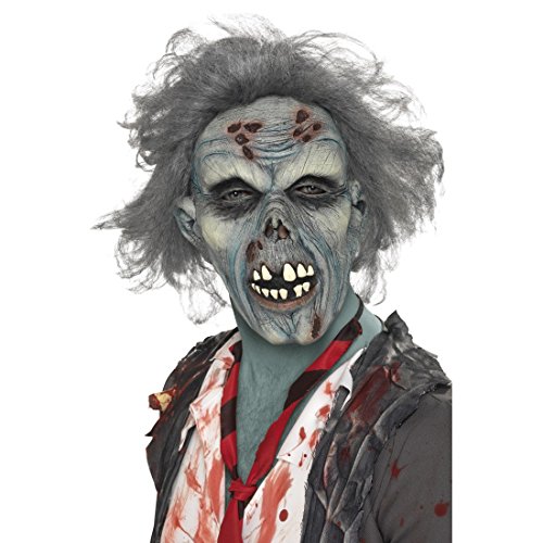 Disfraz de Zombie Máscara de Halloween Horror Zombie Máscara Máscara de Miedo te dé un Ataque de Monstruo Muerto Accesorio de Disfraces de Carnaval de Halloween Traje de Accesorios